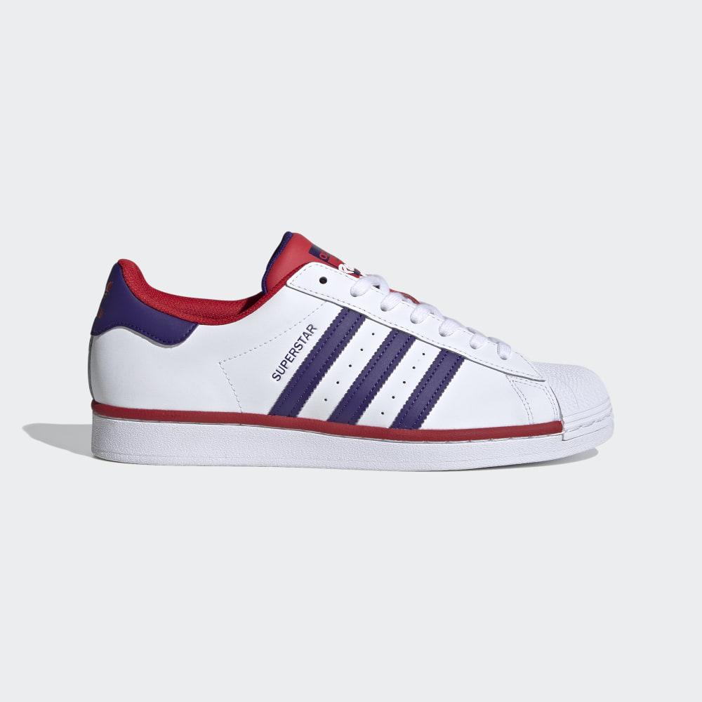 Originals Adidas Superstar Barbati Romania - Albi/Violet/Rosii Inchis FV4189